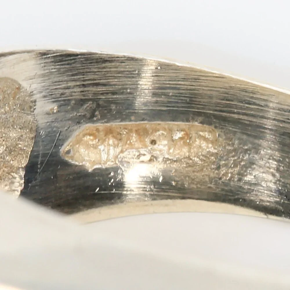 Vintage Chunky Sterling Silver With 18K Gold Twisted Rope Ring Size‎ 6.75 1980s